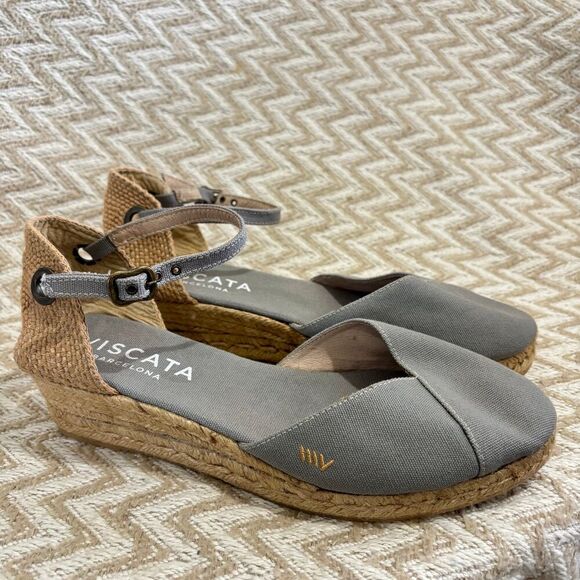 Viscata Barcelona Pubol Canvas Espadrille Wedges - Picture 2 of 12